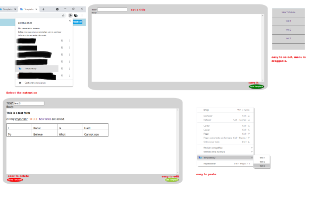 TemplateEasy (Firefox Addon)image